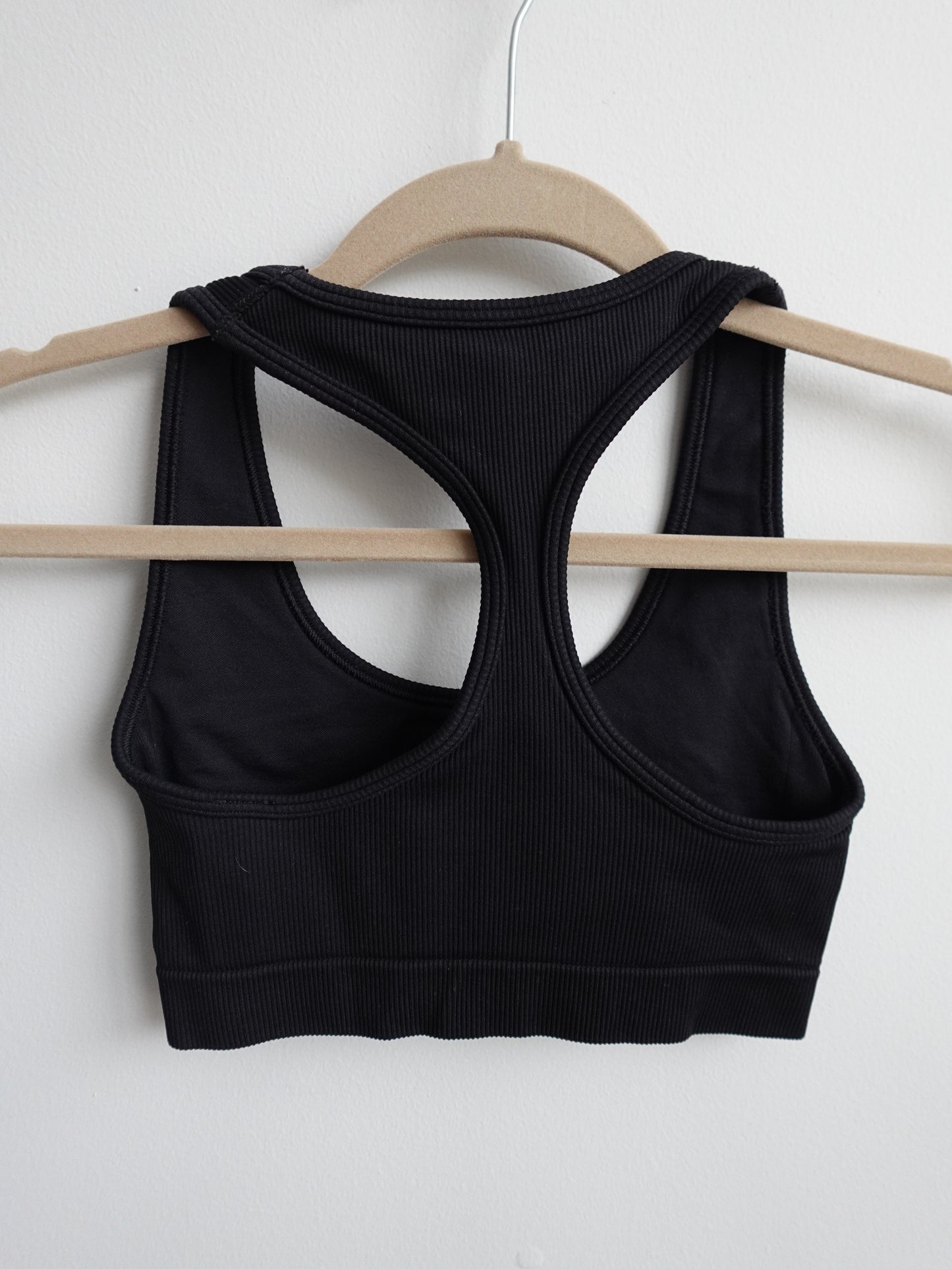Alo Seamless Ribbed Bra - Black