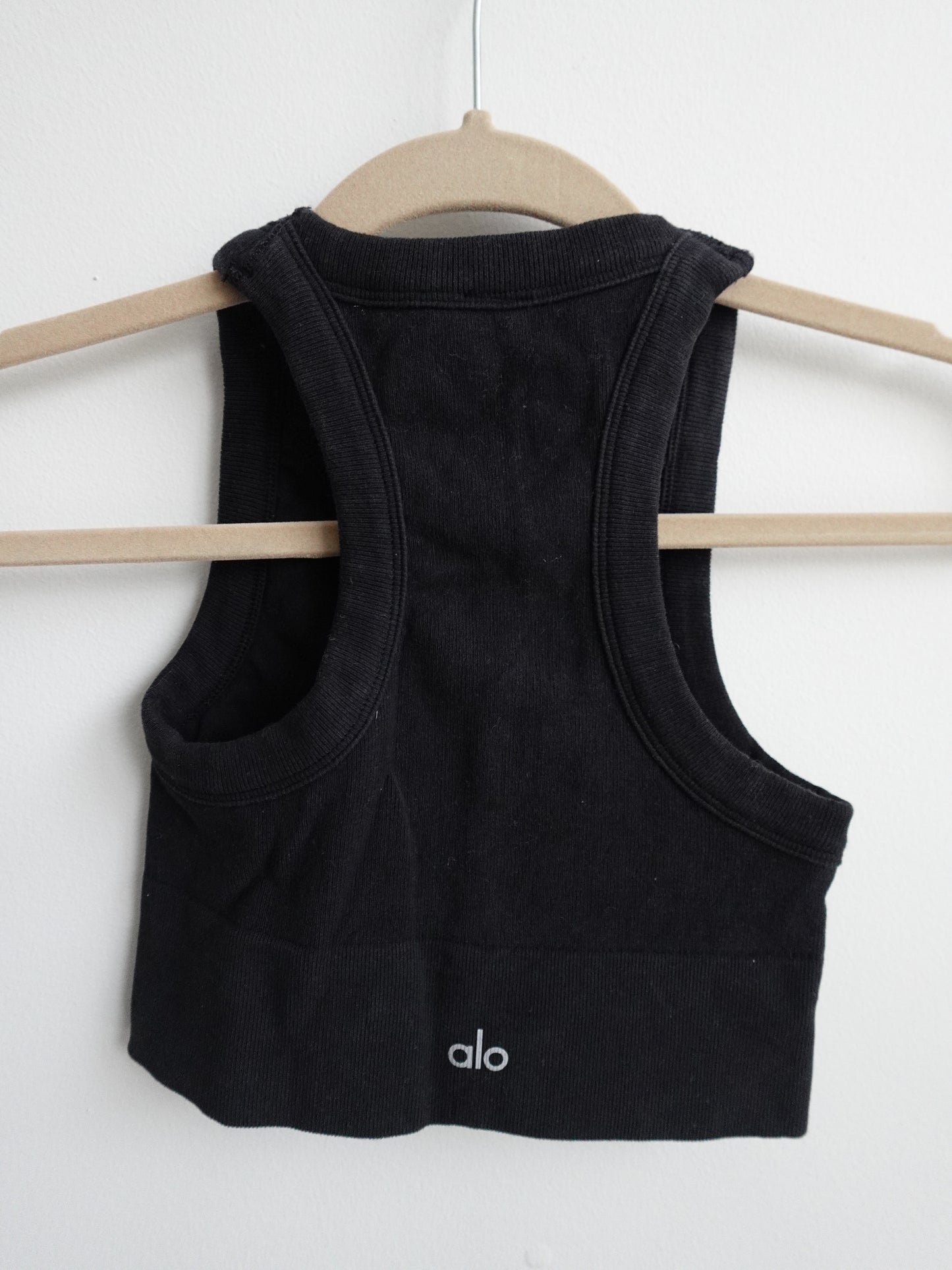 Alo Seamless Delight High Neck Bra - Black