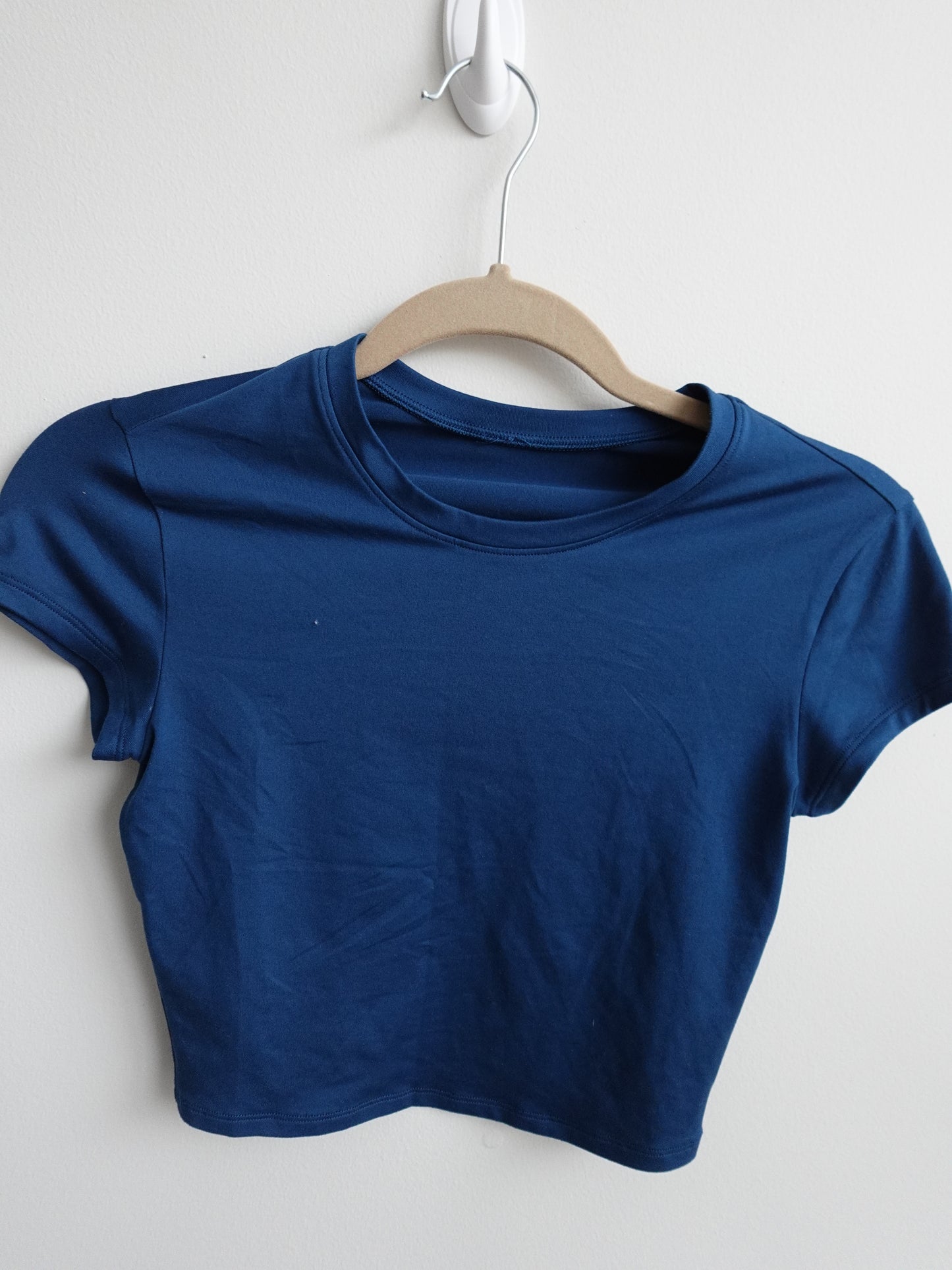 Alo Alosoft Crop Finesse Short Sleeve - Blue