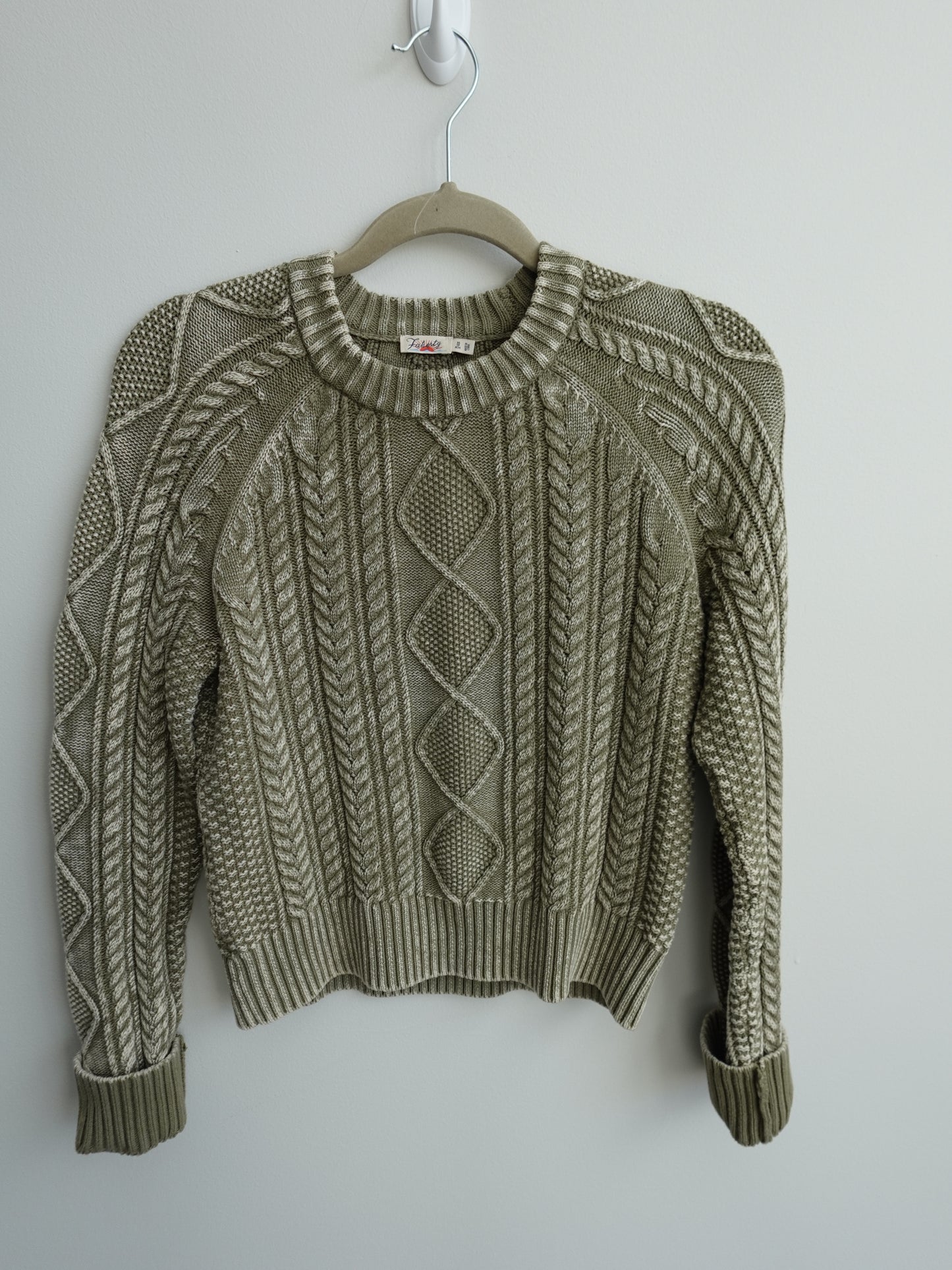 Faherty Brand - Sunwashed Cotton Fisherman Sweater - Green