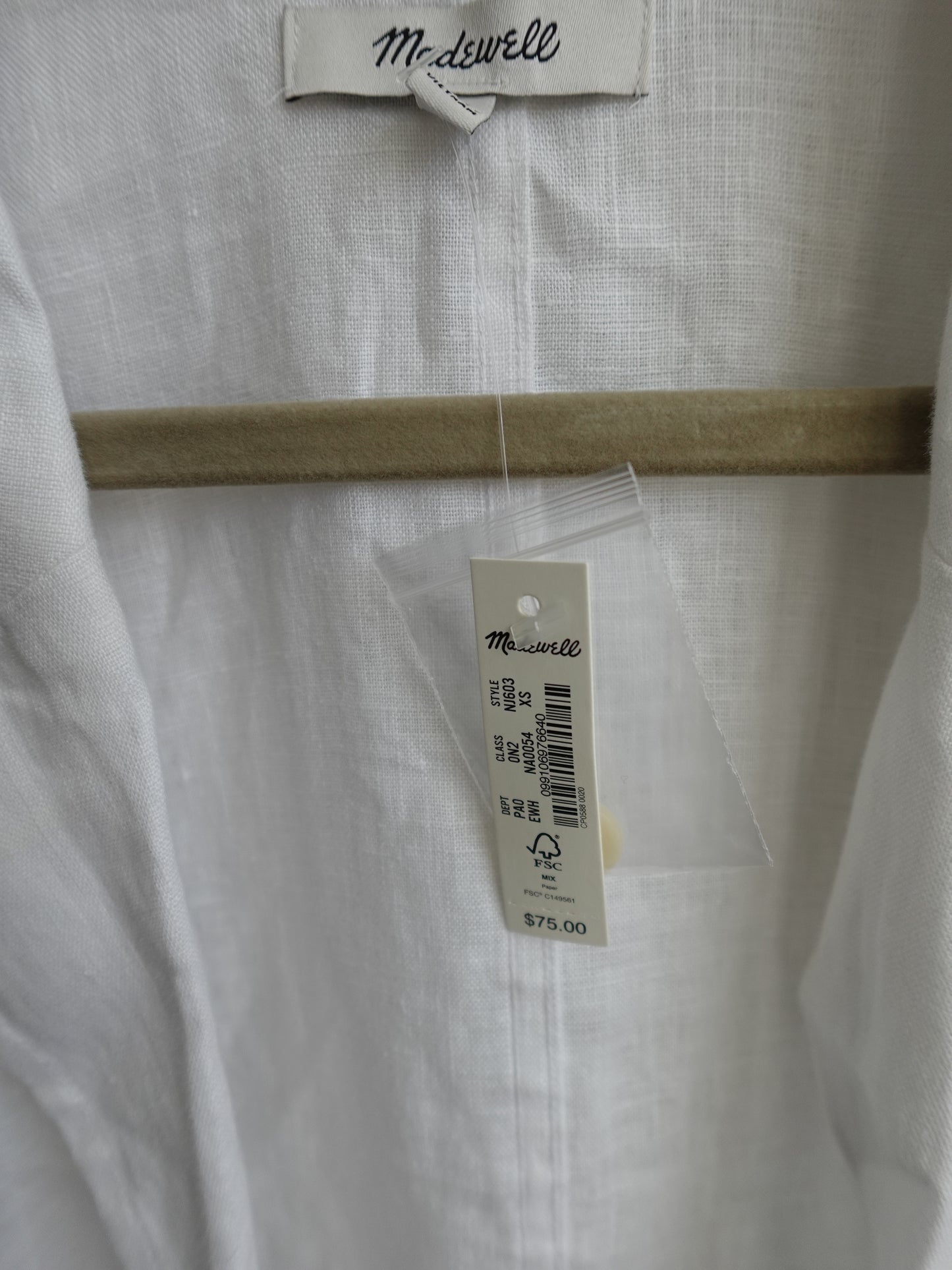Madewell - Linen Button Down - White