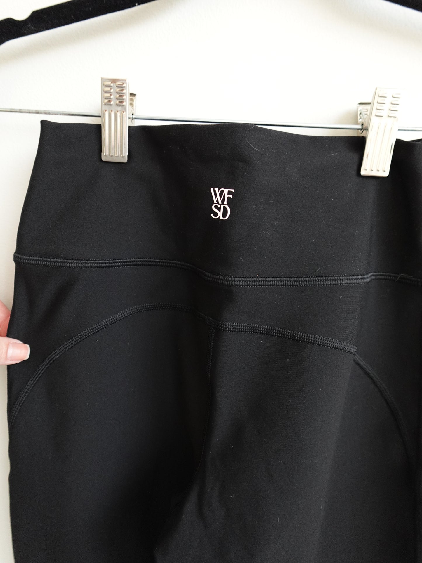 White Fox Flare Leggings - Black