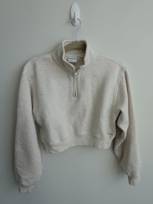 Cozy Sweatfleece Perfect Crop 1/4 Zip Hoodie