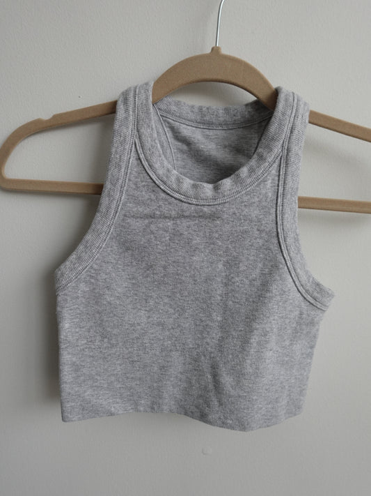 Alo Seamless Delight High Neck Bra - Grey