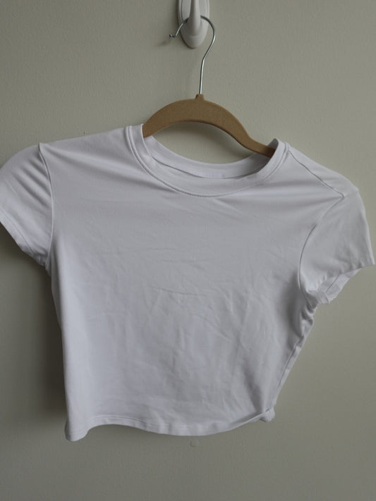Alo Alosoft Crop Finesse Short Sleeve - White