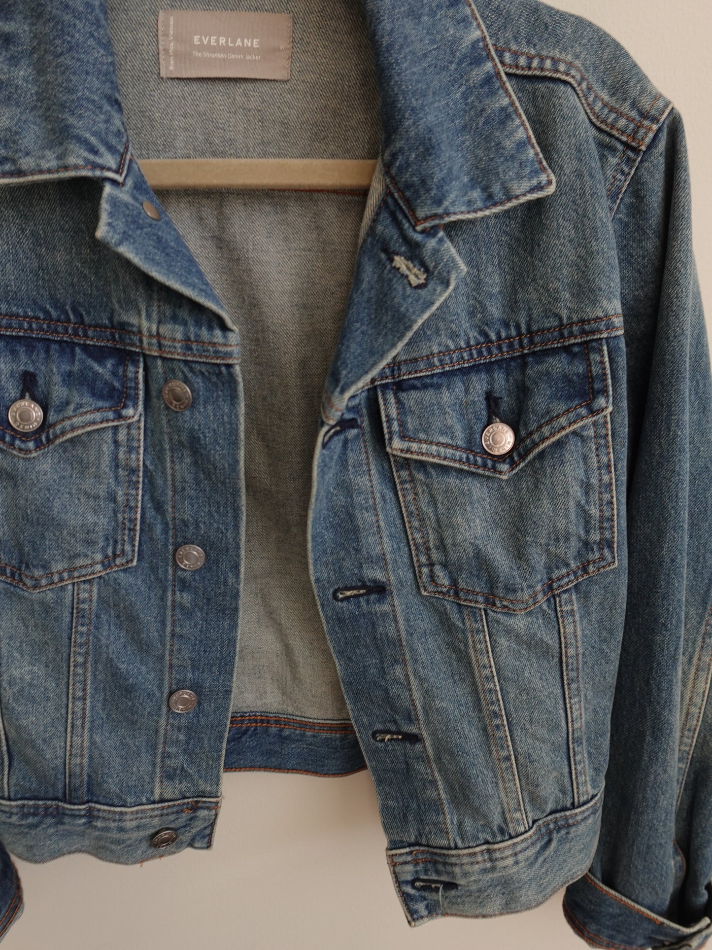 Everlane Cropped Denim Jacket
