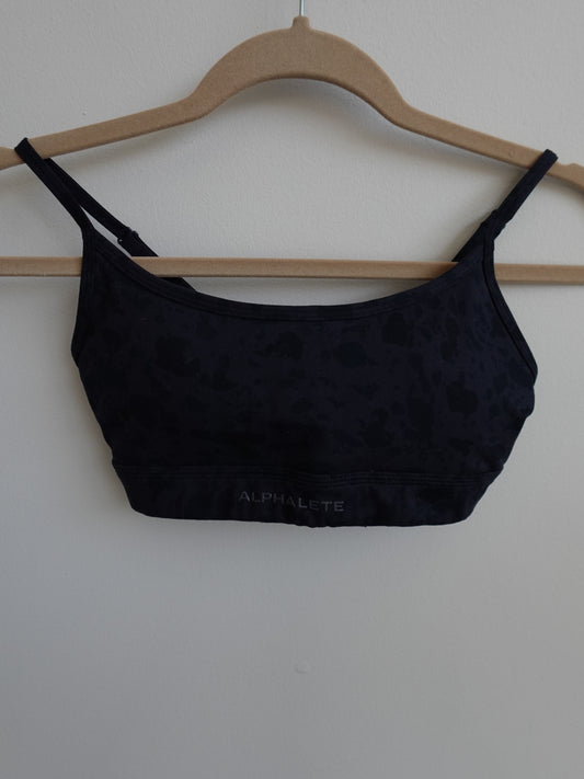 Alphalete Core Bra - Pebble Print Black